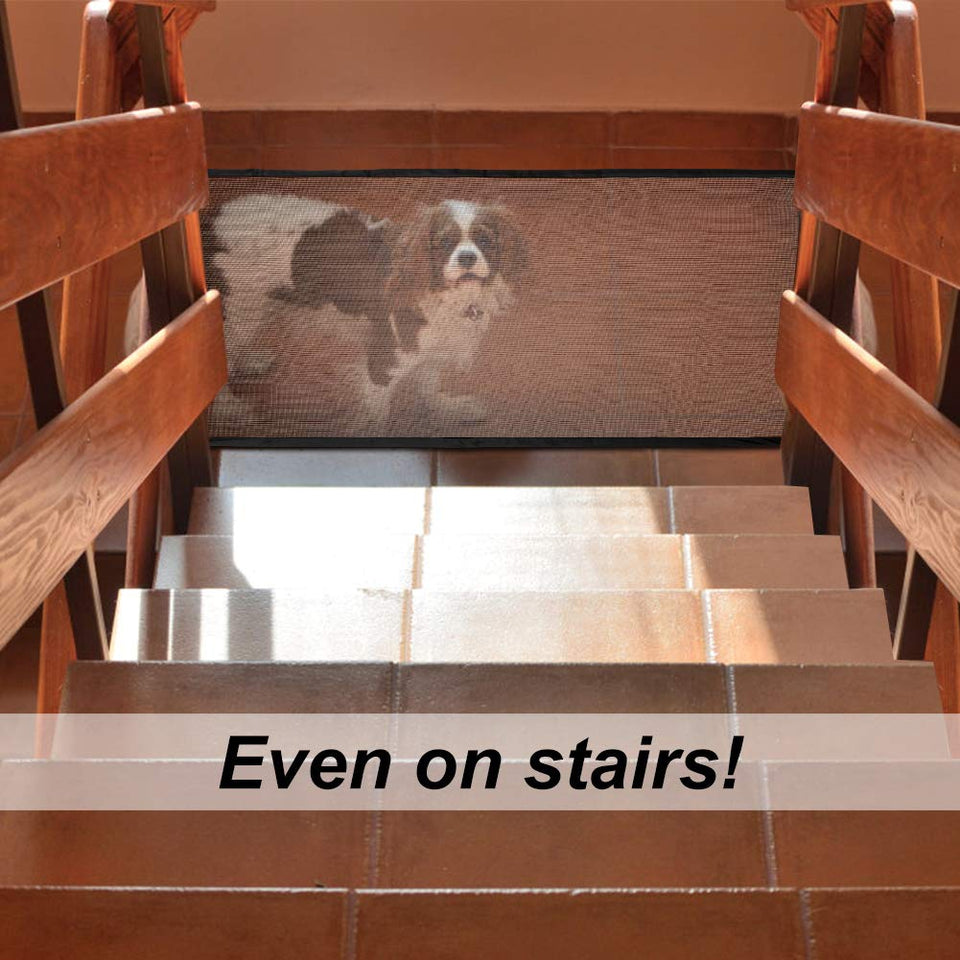 Magic Gate for Dogs, Dog gate, Pet Safety Gate, Portable Folding Mesh Magic Gate, Safe