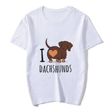 I Love Dachshunds Summer Fashion 2020 Shirts Graphic Tee Women T-shirt Harajuku Kawaii Dog Tumblr Tshirt Aesthetic Vintage