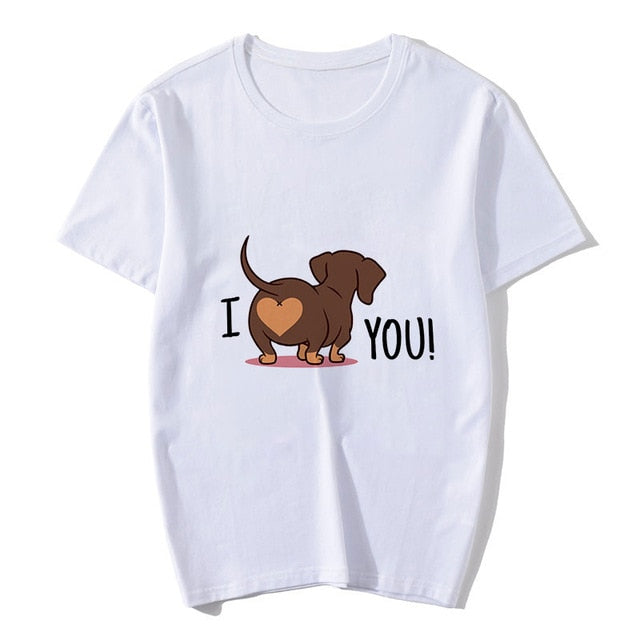 I Love Dachshunds Summer Fashion 2020 Shirts Graphic Tee Women T-shirt Harajuku Kawaii Dog Tumblr Tshirt Aesthetic Vintage