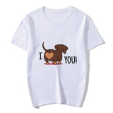 I Love Dachshunds Summer Fashion 2020 Shirts Graphic Tee Women T-shirt Harajuku Kawaii Dog Tumblr Tshirt Aesthetic Vintage