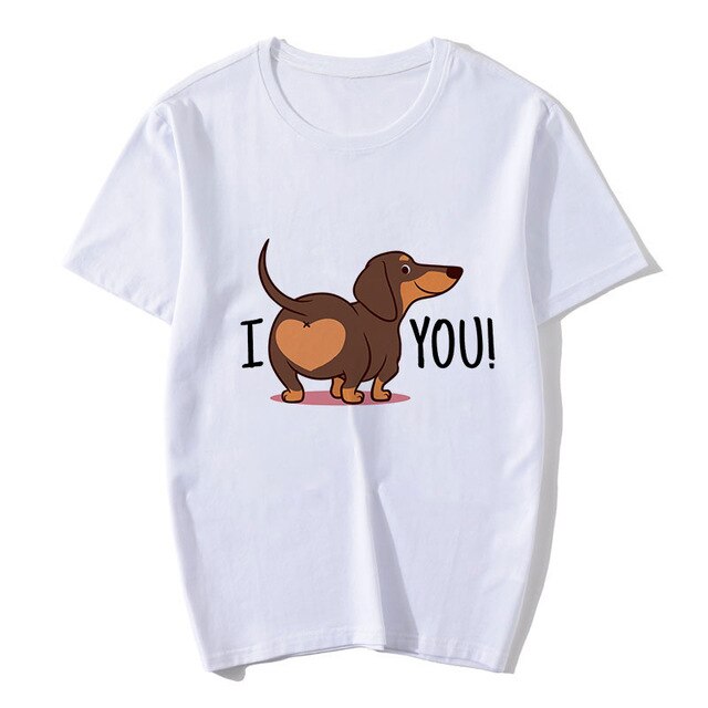 I Love Dachshunds Summer Fashion 2020 Shirts Graphic Tee Women T-shirt Harajuku Kawaii Dog Tumblr Tshirt Aesthetic Vintage