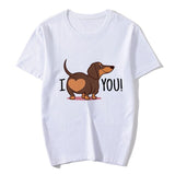 I Love Dachshunds Summer Fashion 2020 Shirts Graphic Tee Women T-shirt Harajuku Kawaii Dog Tumblr Tshirt Aesthetic Vintage