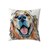 Hot Sale Golden Retriever White Cushion Covers Black French Bulldog Childlike Home Decor Polyester Peach Skin Throw Pillow Cases