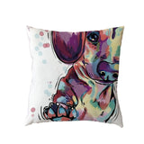 Hot Sale Golden Retriever White Cushion Covers Black French Bulldog Childlike Home Decor Polyester Peach Skin Throw Pillow Cases